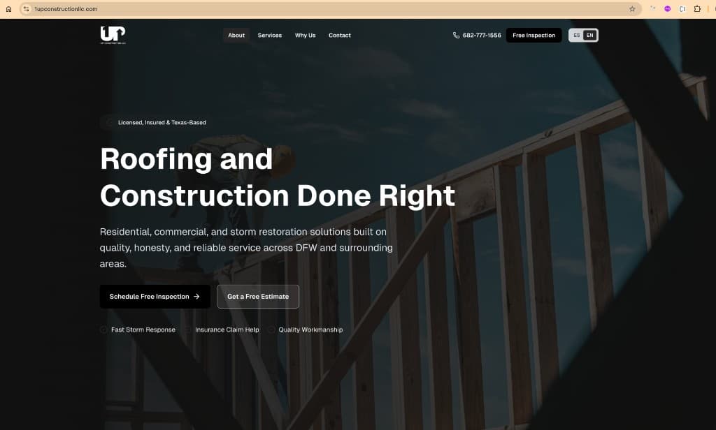 1Up Construction LLC — Roofing & restoration