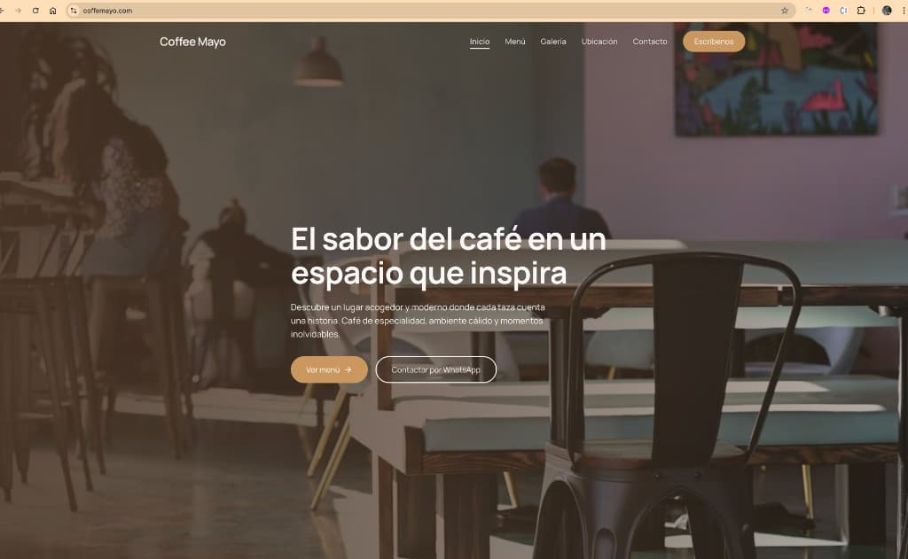 Coffee Mayo — Specialty coffee shop website