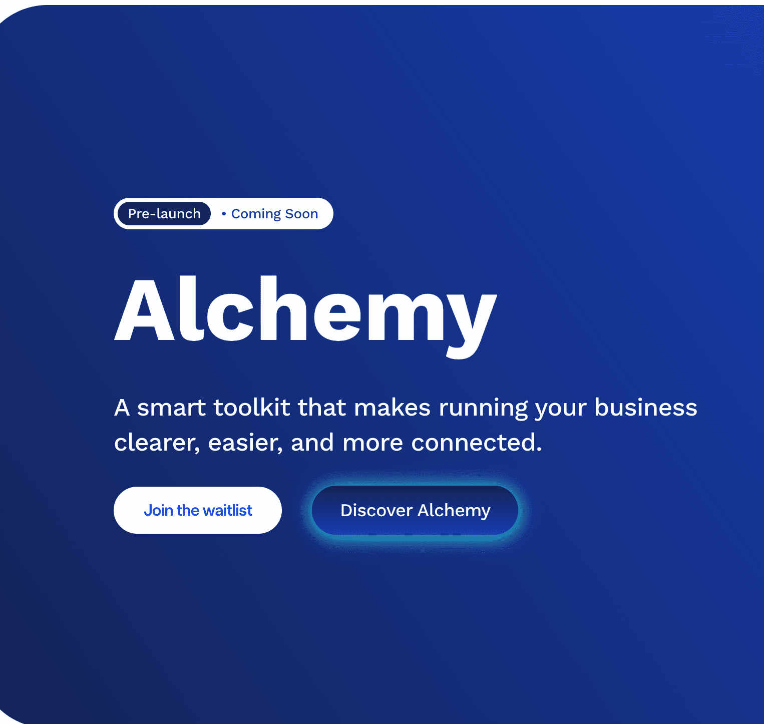 Alchemy Platform — Landing Page